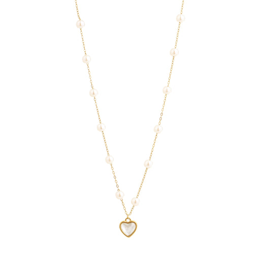 Amour Pearl Heart Pendant