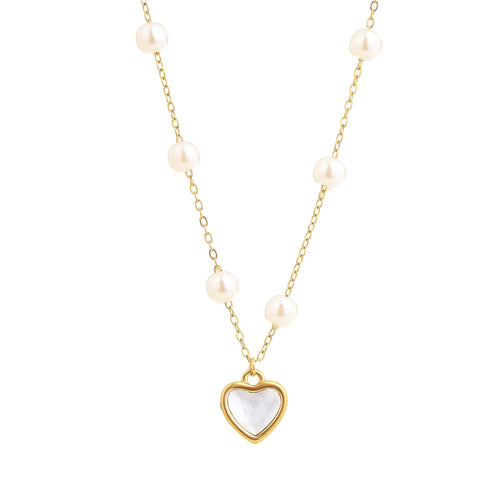 Amour Pearl Heart Pendant