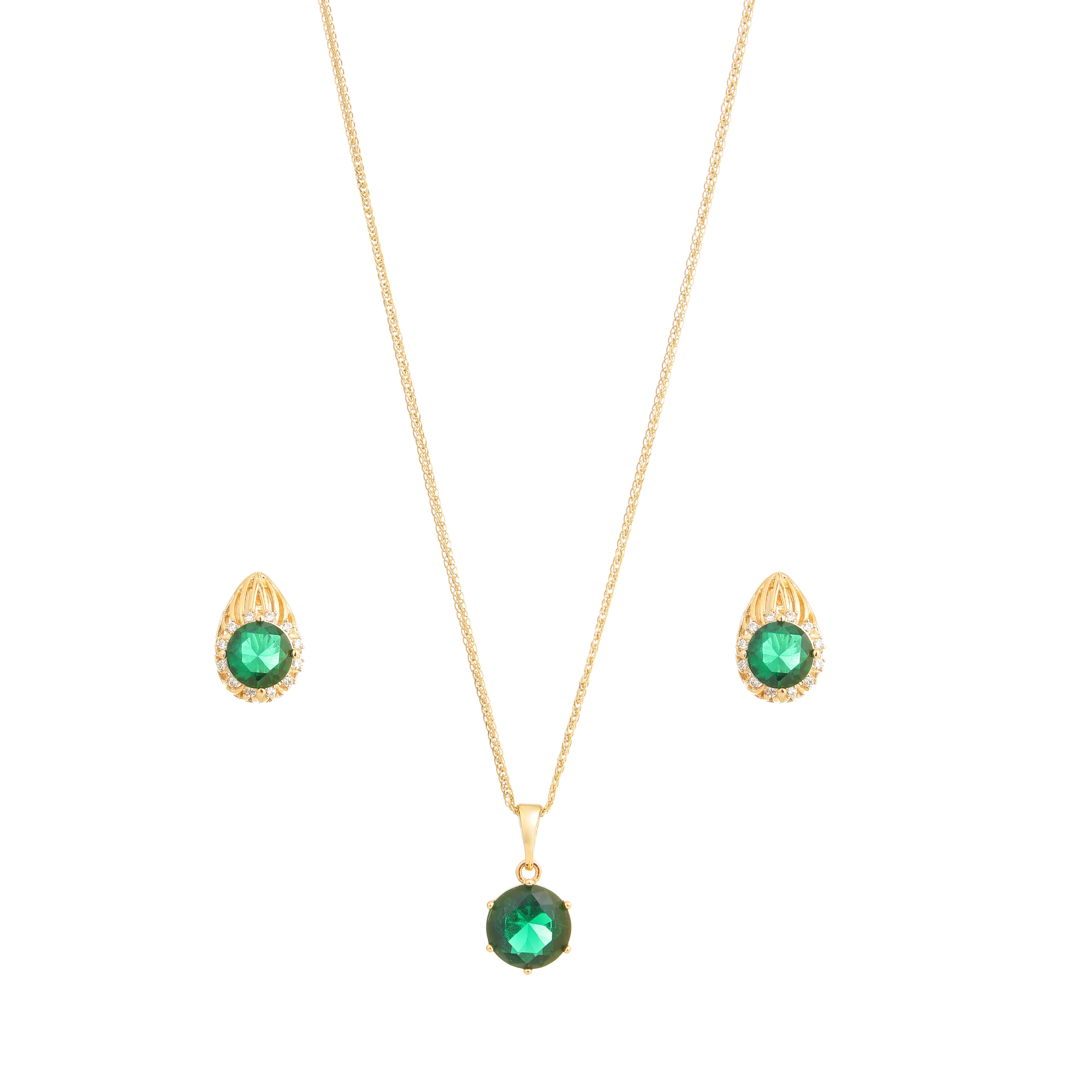 Emerald Noor Pendant Set