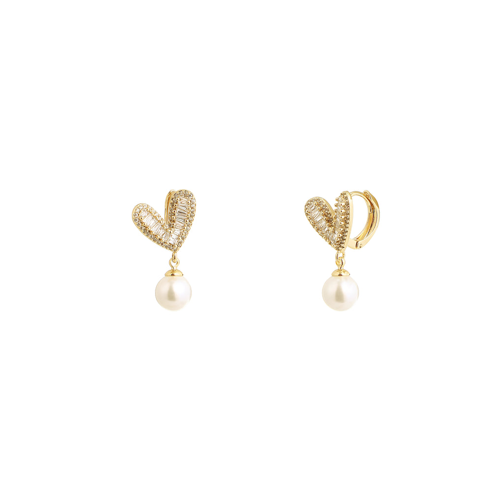 Pearl Whisper Heart Earrings