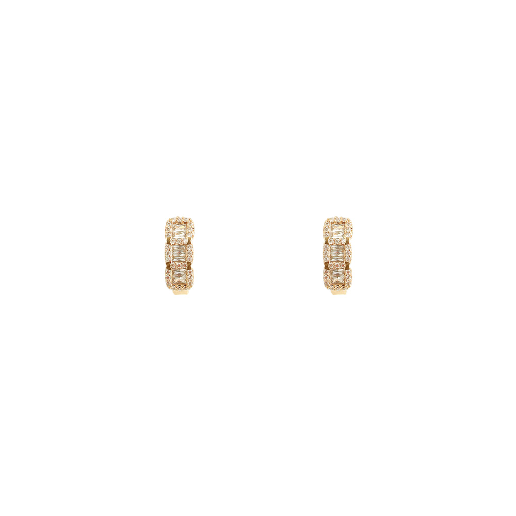 Aurora Baguette Diamond Hoops
