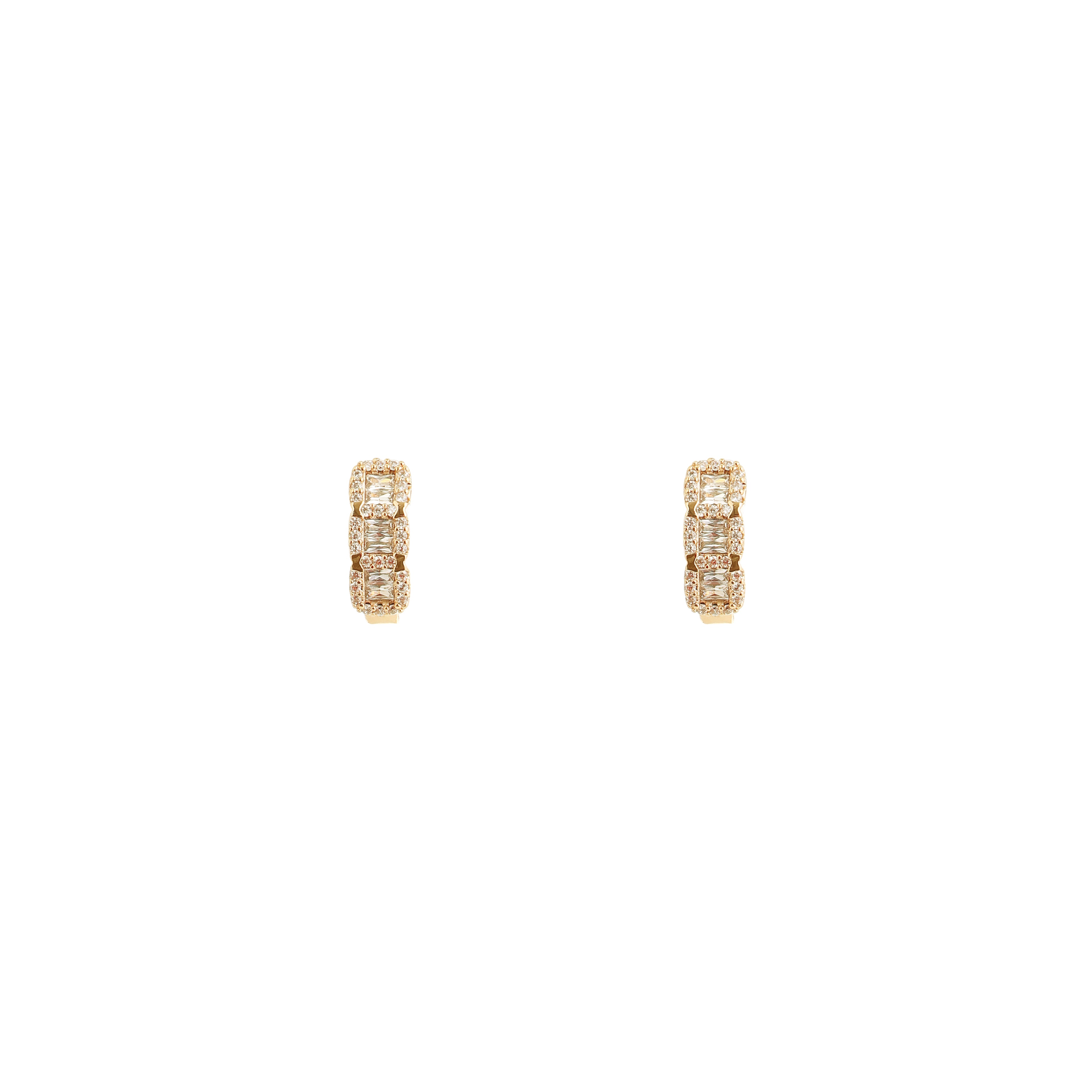 Aurora Baguette Diamond Hoops