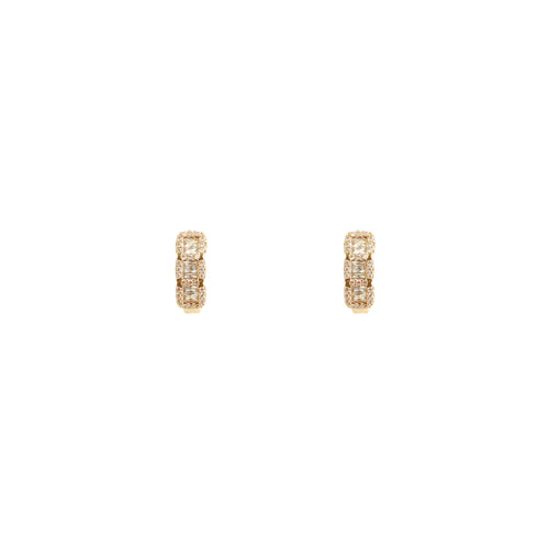 Aurora Baguette Diamond Hoops