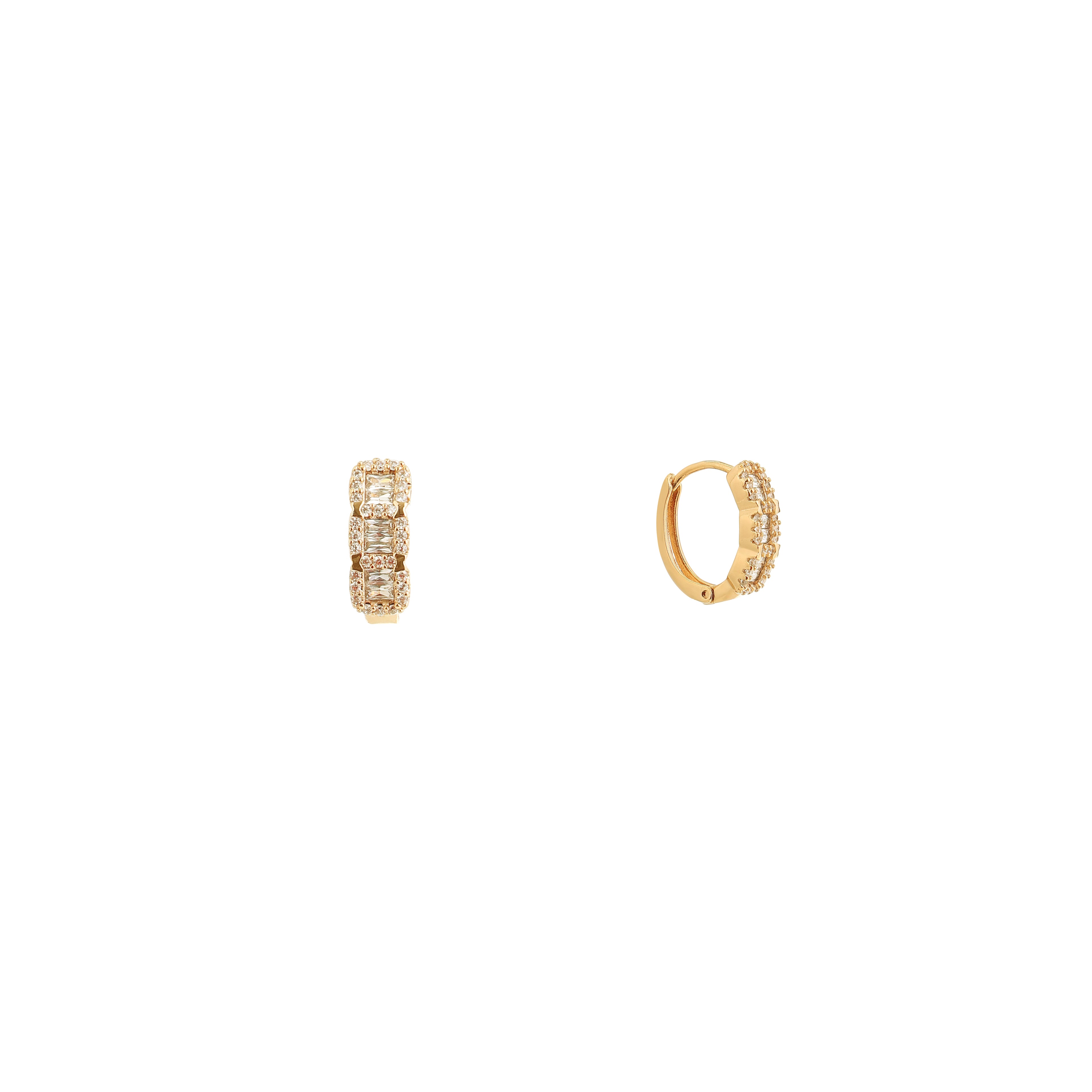 Aurora Baguette Diamond Hoops