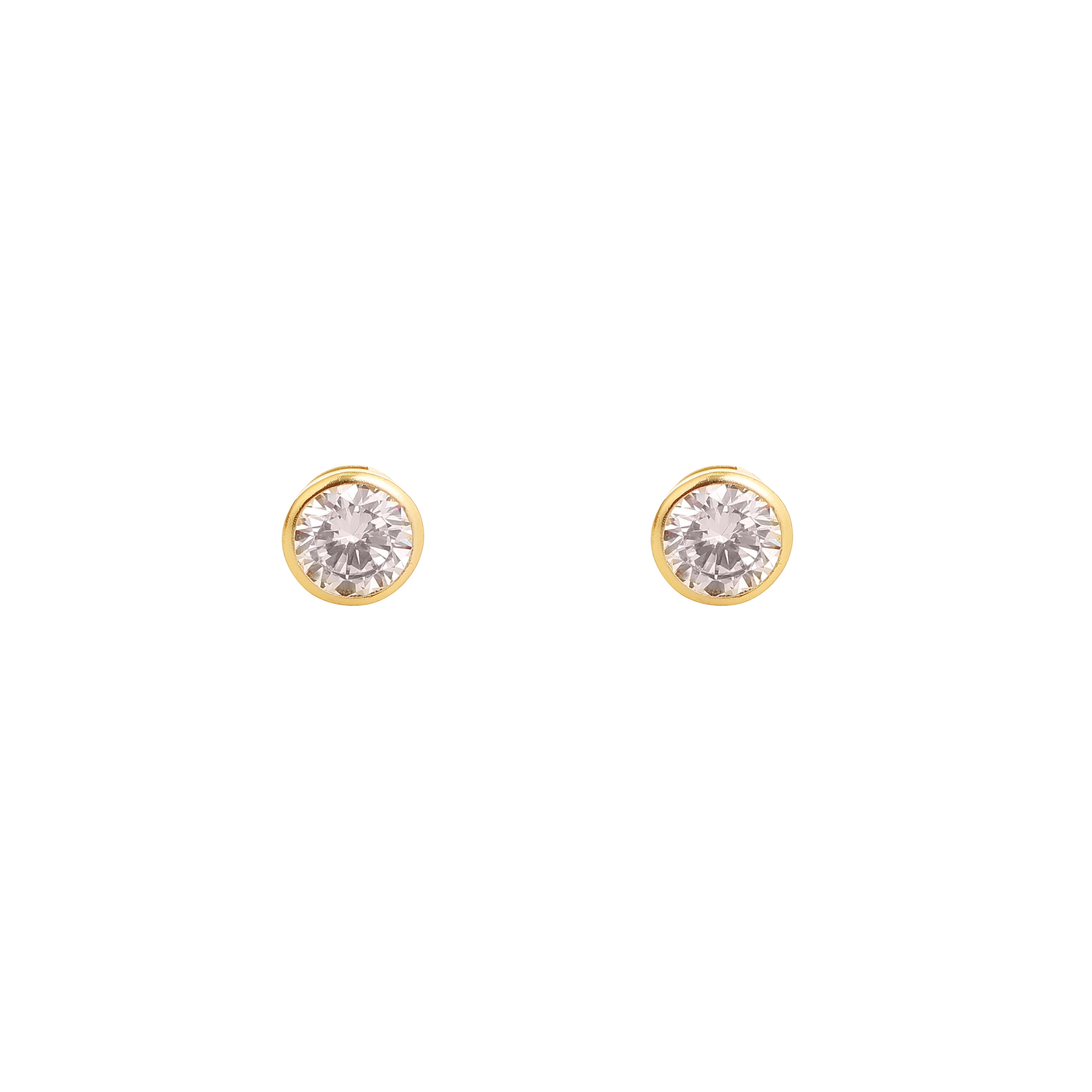 Luna Bezel Diamond Studs