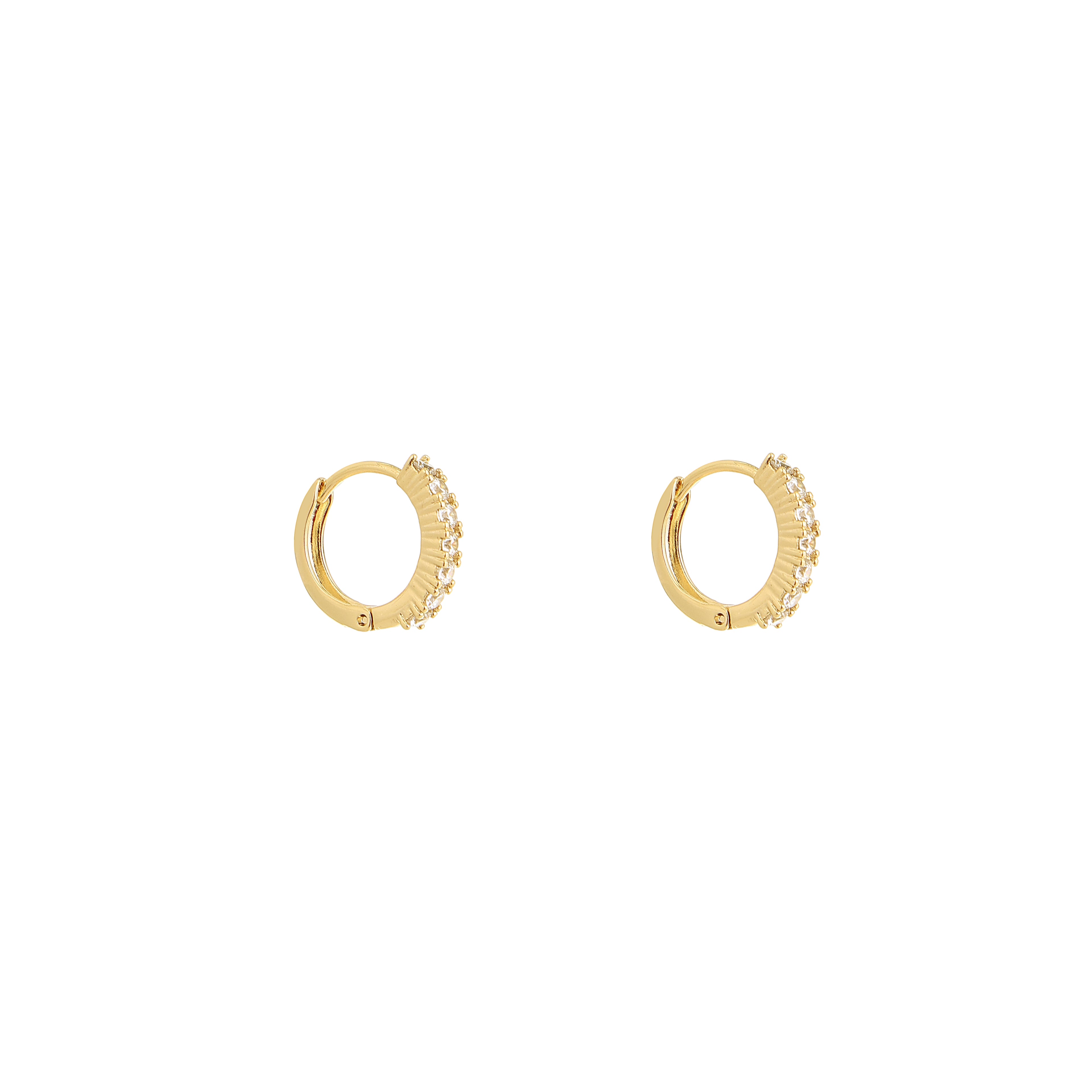 Golden Lumina Diamond Hoops
