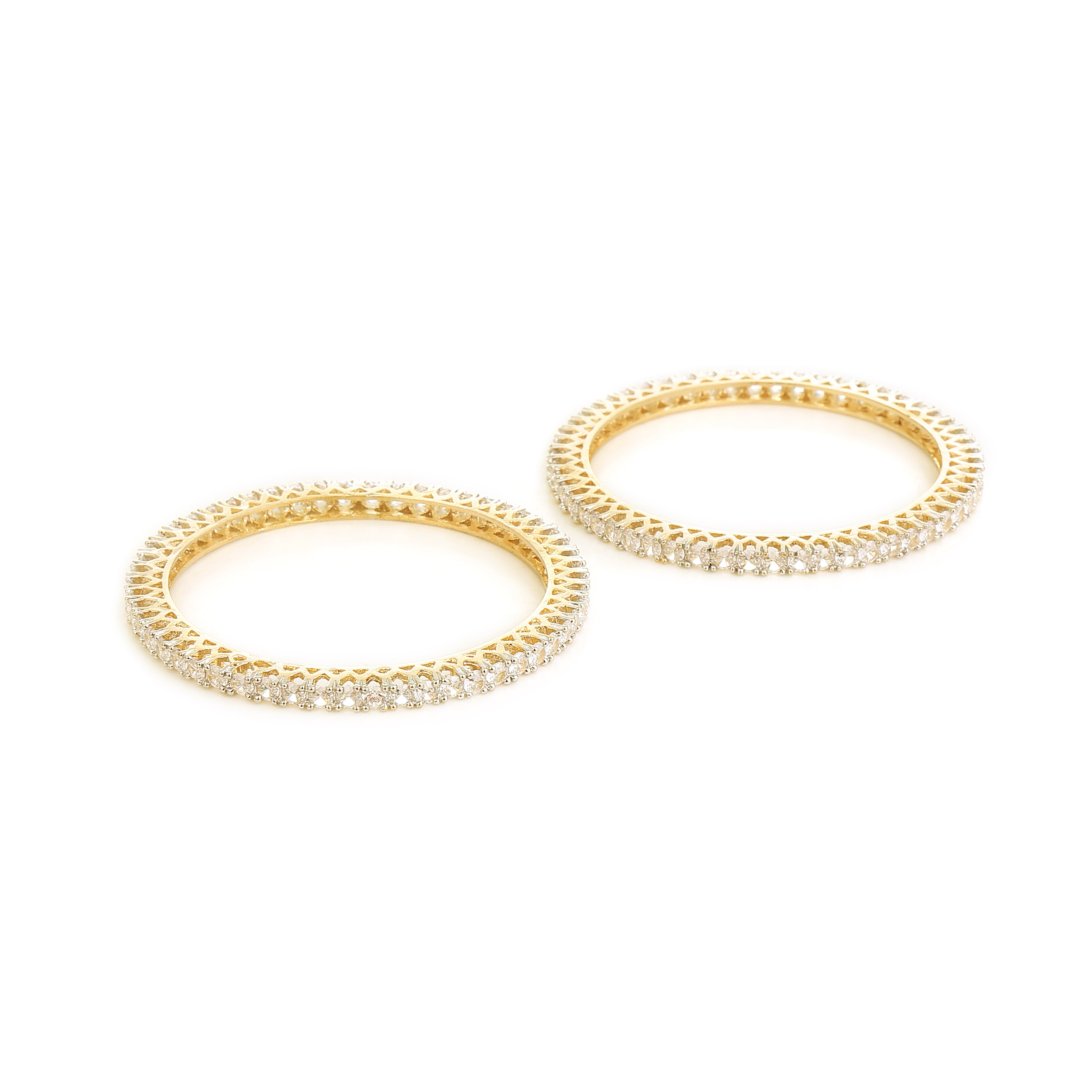 Eterna Lattice Diamond Bangles