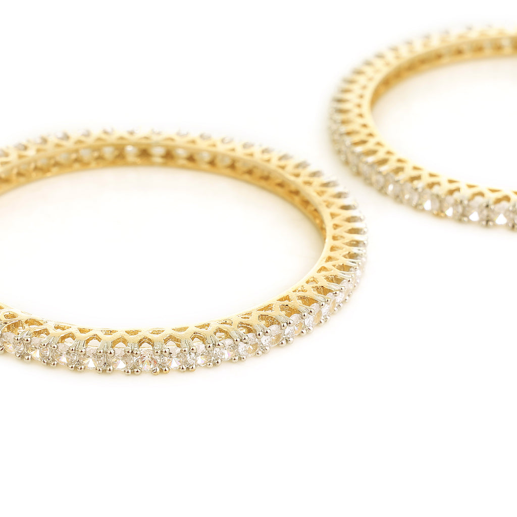 Eterna Lattice Diamond Bangles
