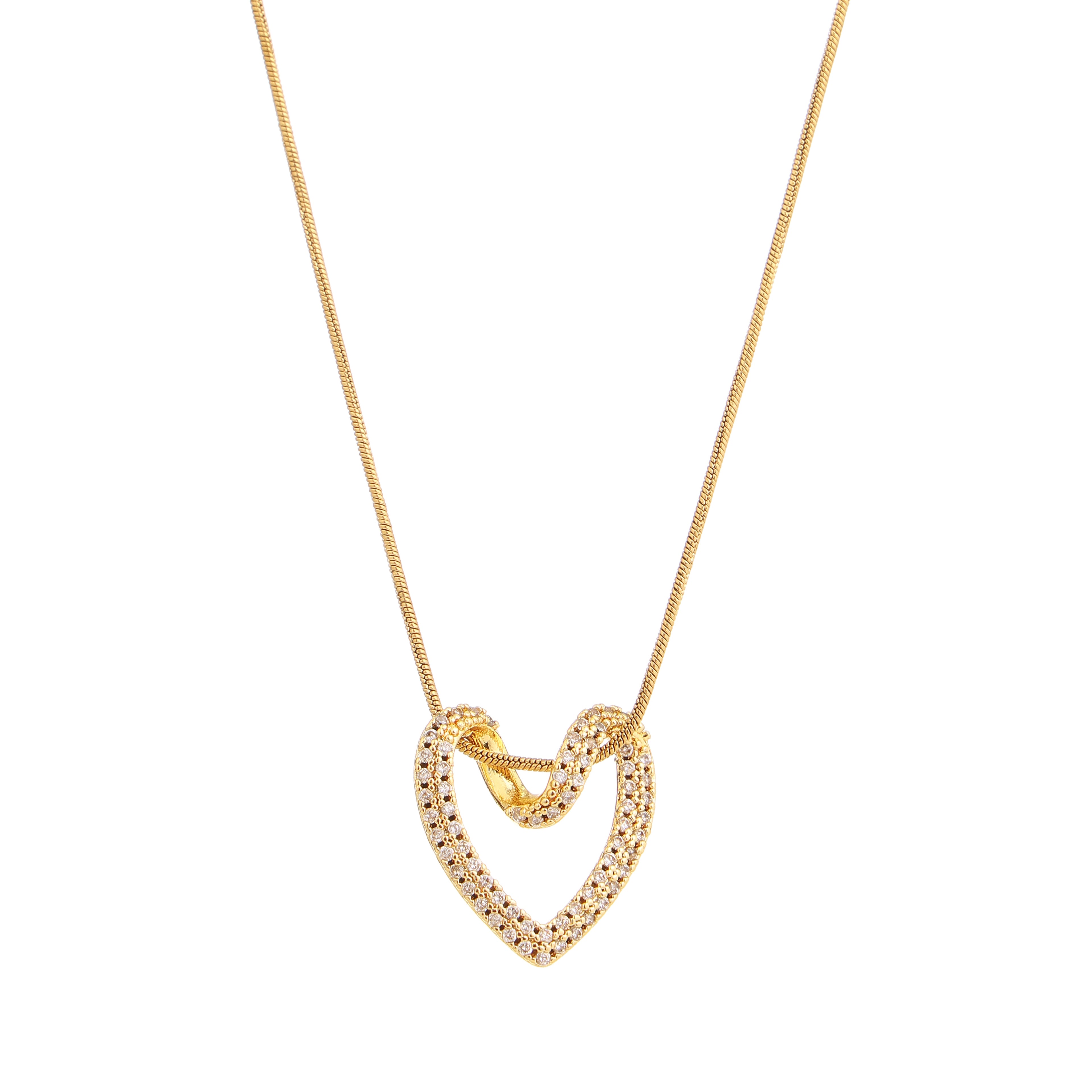 Amoura Crystal Heart Pendant Necklace