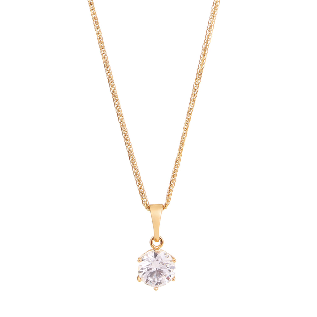 Celeste Solitaire Drop Pendant