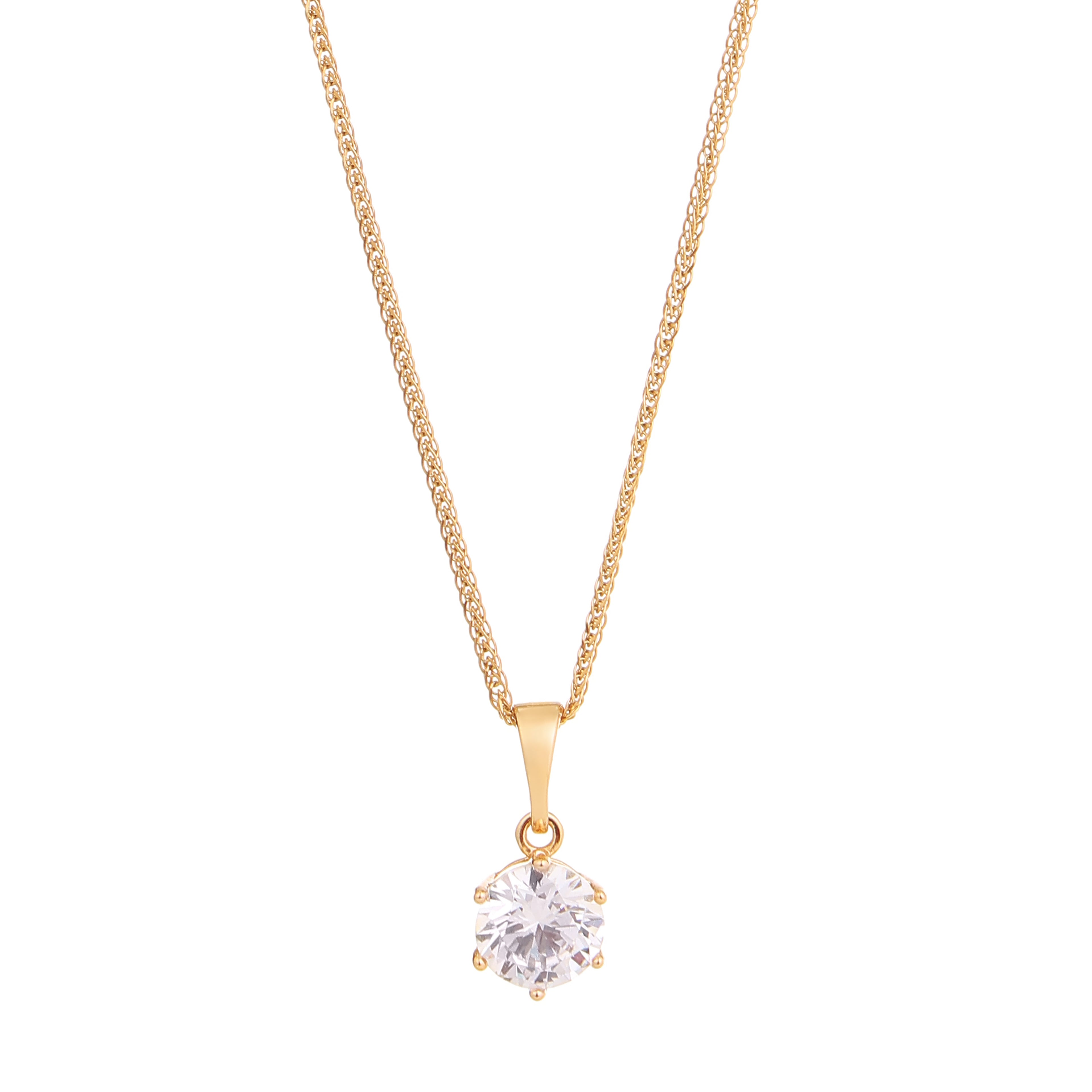Celeste Solitaire Drop Pendant