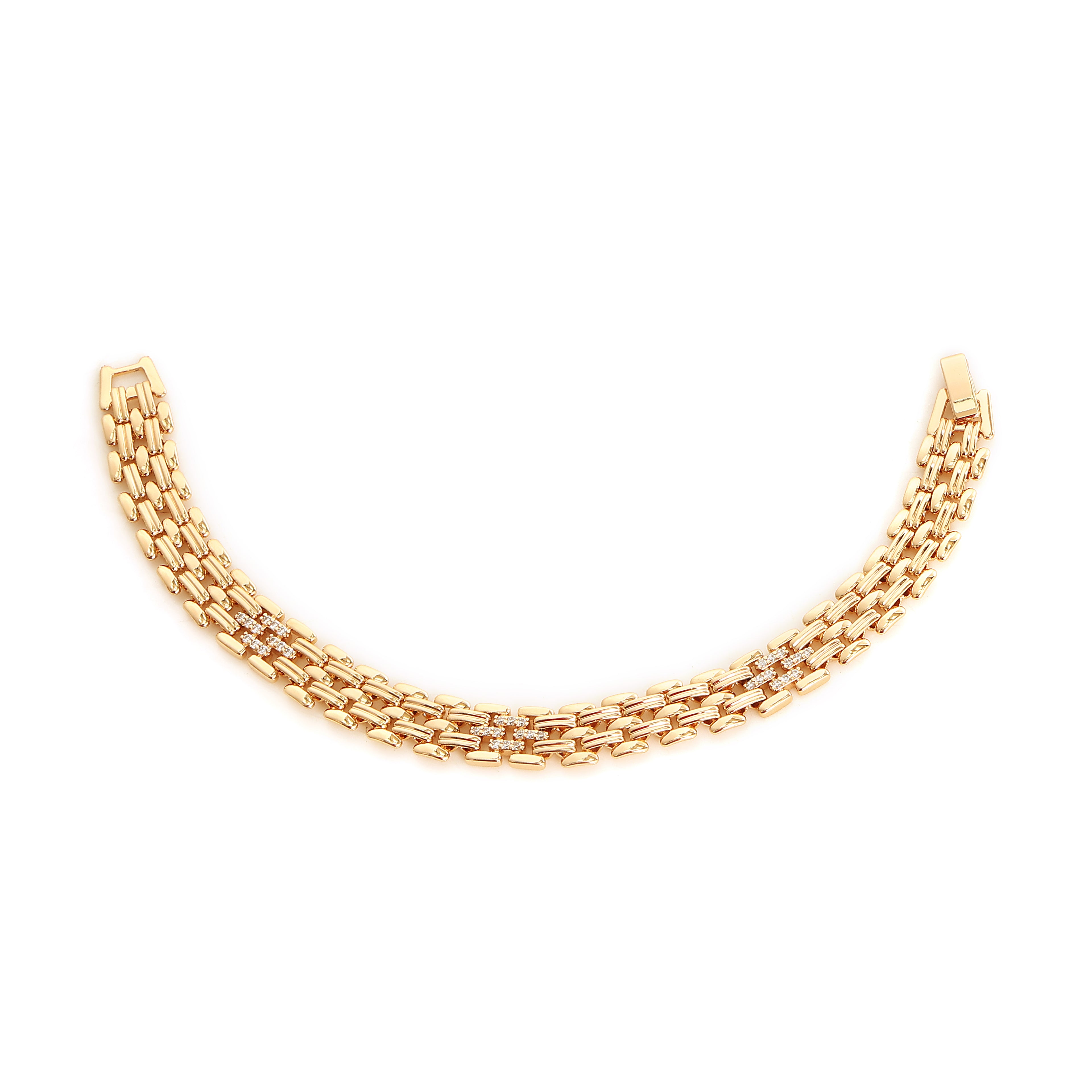 Inny Regal Link CZ Bracelet