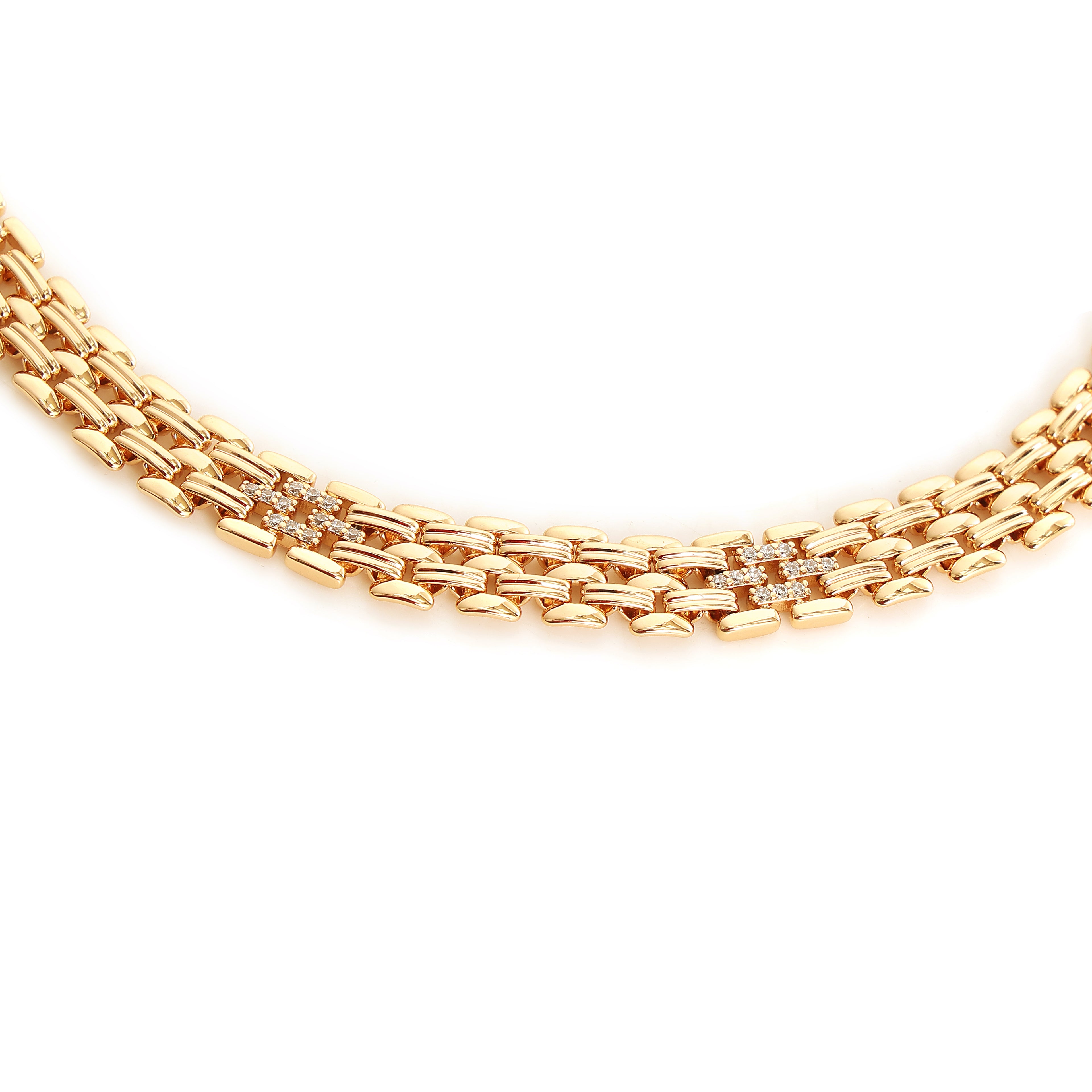 Inny Regal Link CZ Bracelet