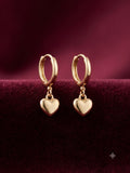 The Amour Gold Heart Huggies