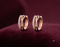 Symphony Cross Pavé Huggie Earrings