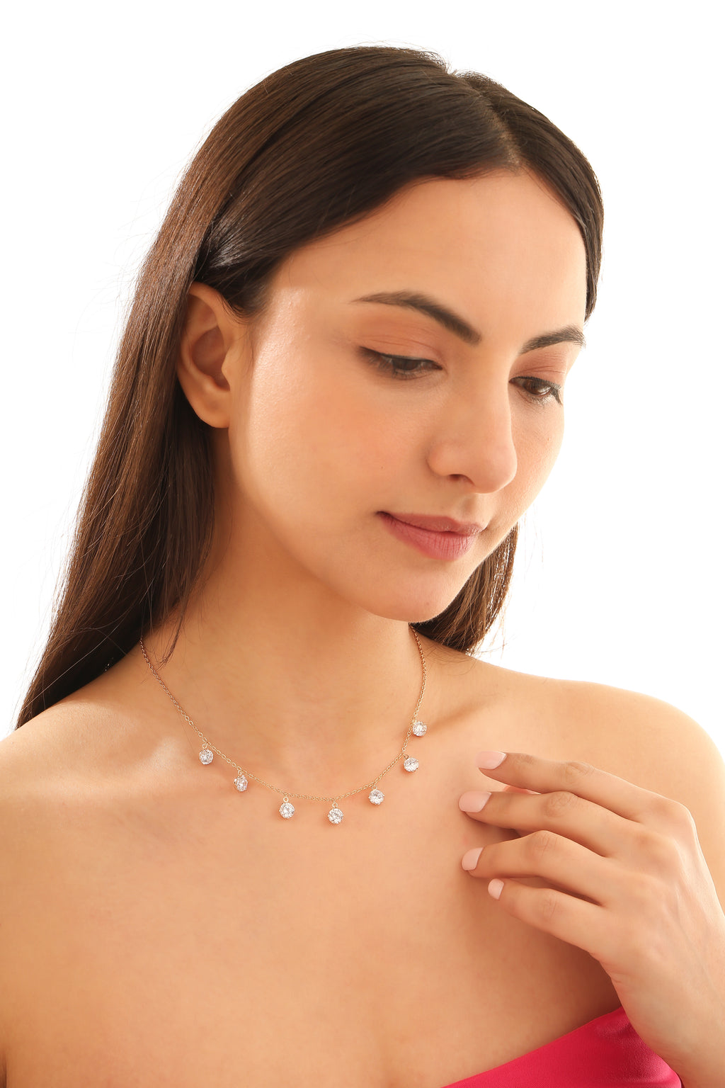 Celeste Drop Diamond Necklace