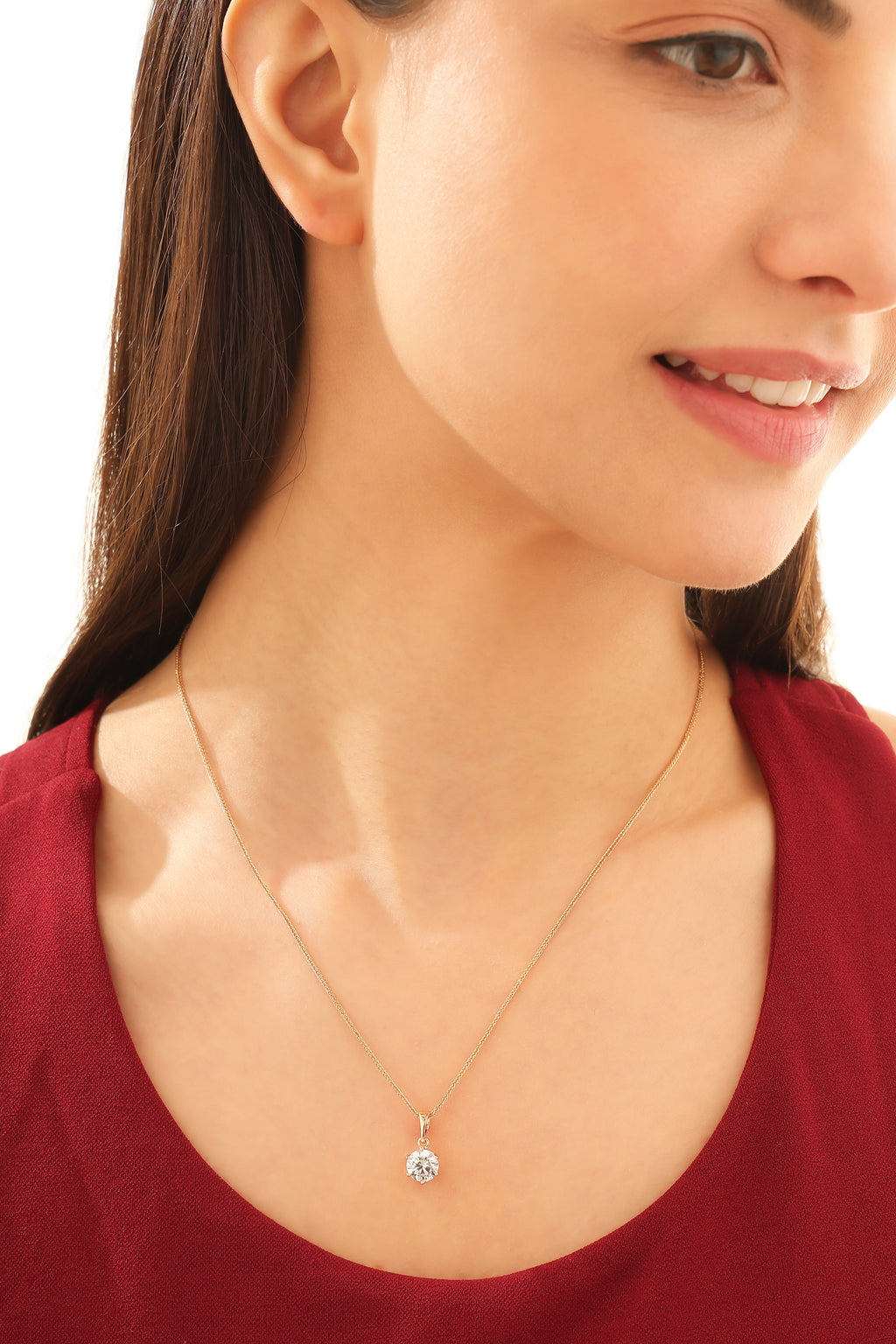 Eternal Whisper Solitaire Pendant