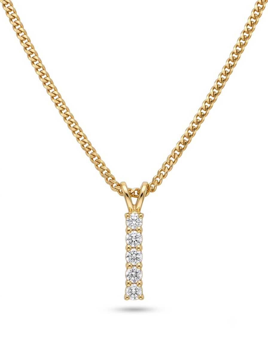 The Lumière 5-Stone Drop Pendant