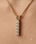 The Lumière 5-Stone Drop Pendant