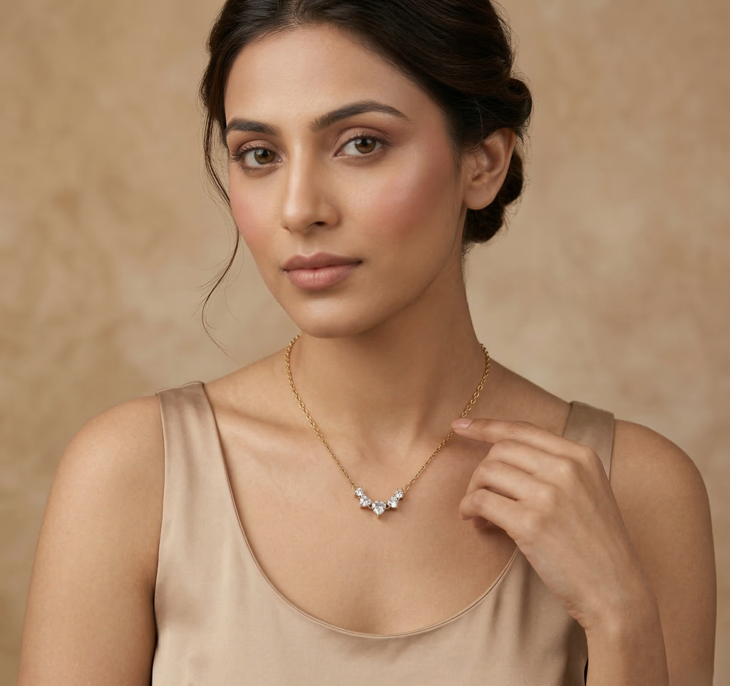 The Luna Teardrop Spark Necklace