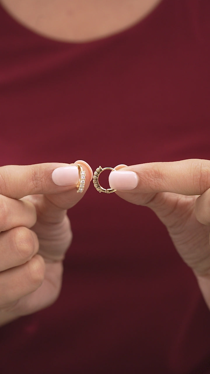 Golden Lumina Diamond Hoops