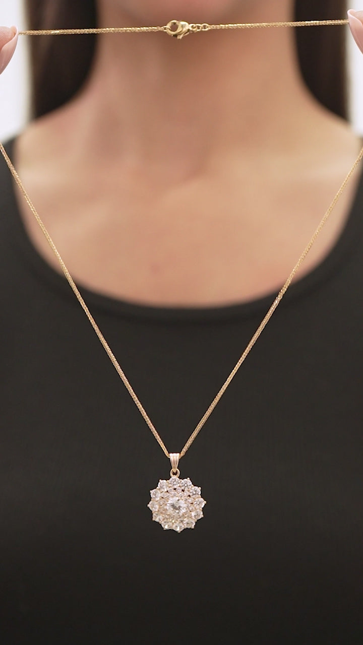 Celestia Solitaire Pendant Necklace