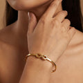 Golden Infinity Bangle Bracelet