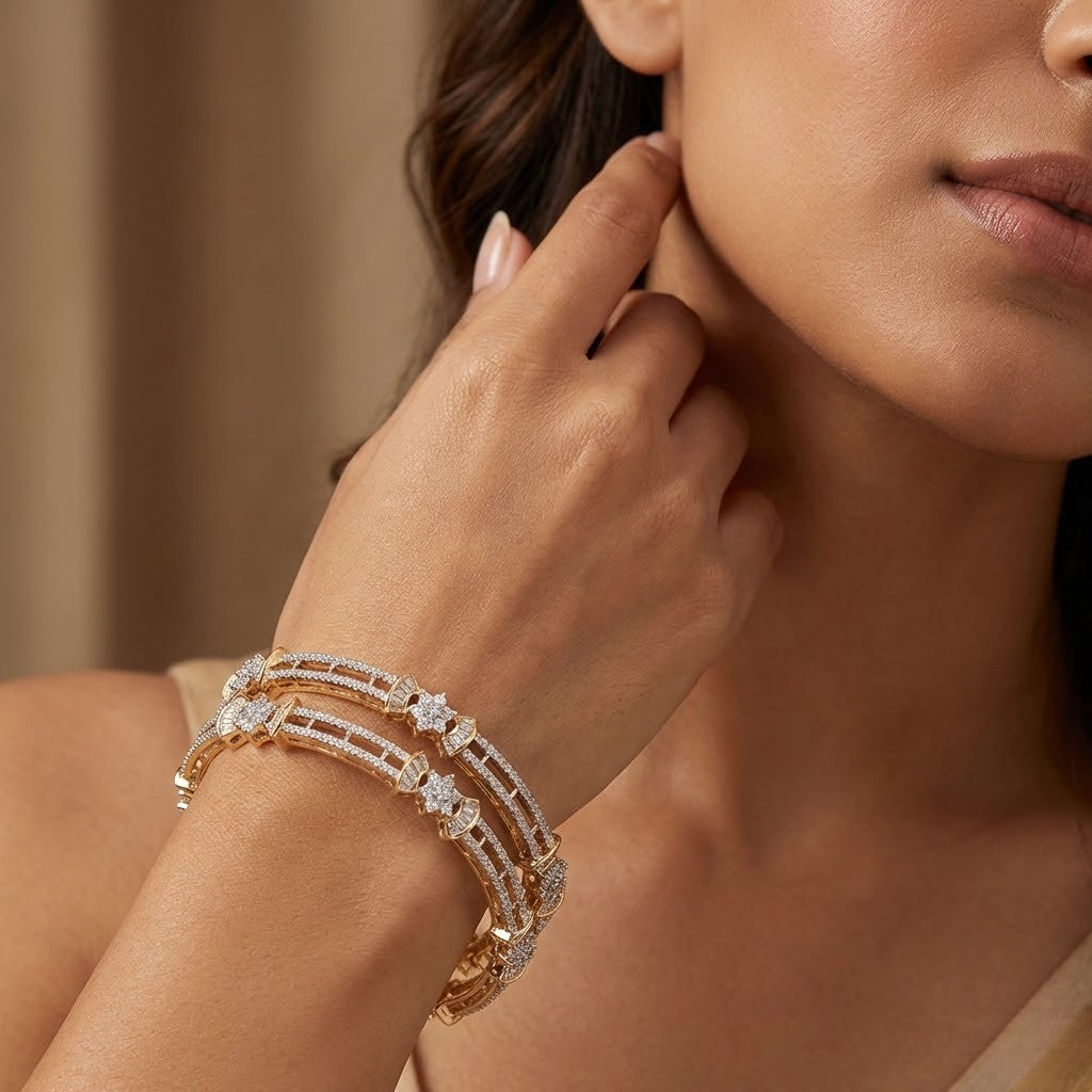 Celestial Spark Diamond Bangles