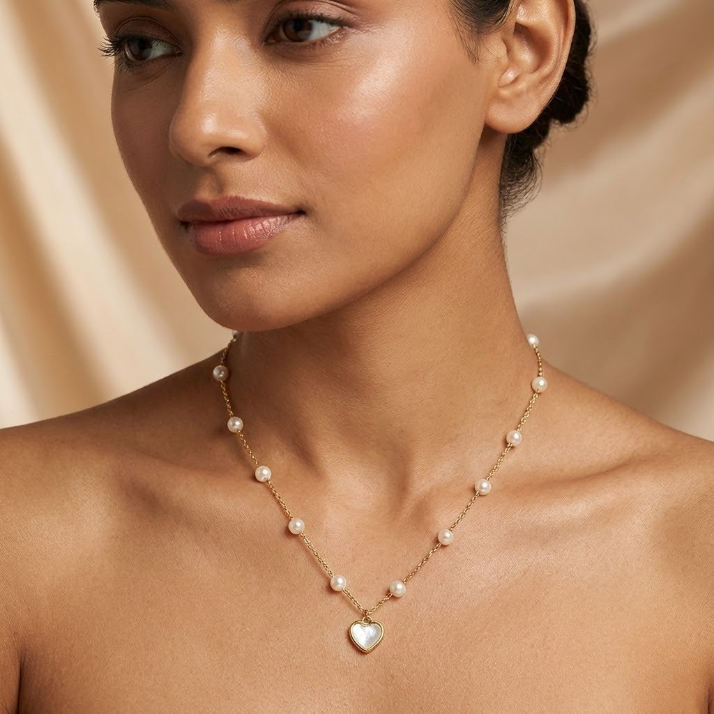 Amour Pearl Heart Pendant