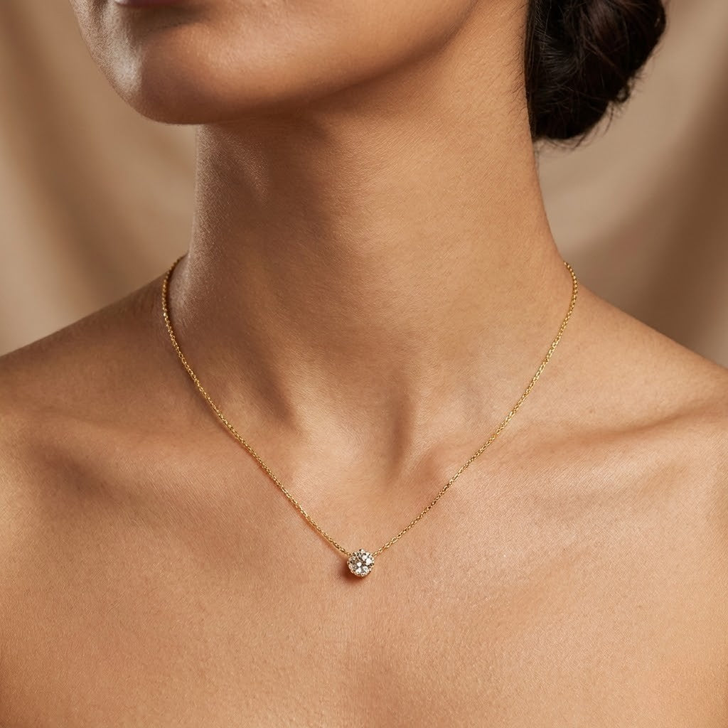 Eternal Whisper Solitaire Pendant